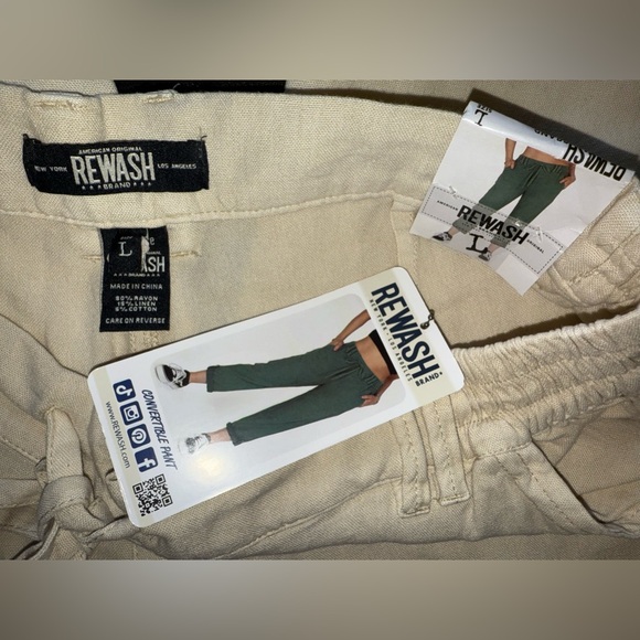 91) NWT REWASH ANKLE CROPPED ADJUSTABLE SIZE L - Picture 8 of 8